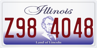 IL license plate Z984048