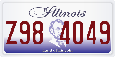 IL license plate Z984049