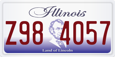 IL license plate Z984057