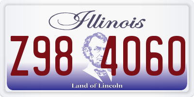 IL license plate Z984060