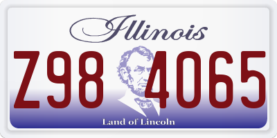 IL license plate Z984065
