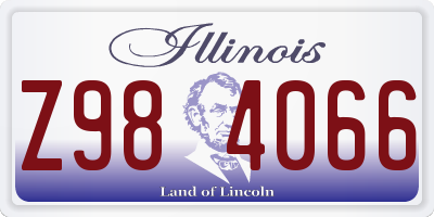 IL license plate Z984066