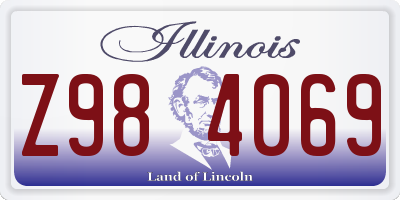 IL license plate Z984069