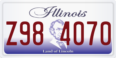 IL license plate Z984070
