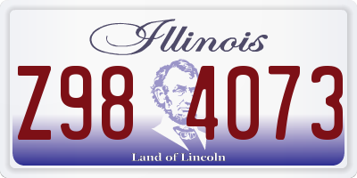 IL license plate Z984073