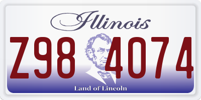 IL license plate Z984074