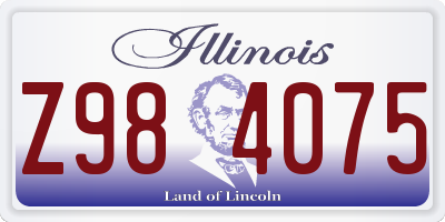 IL license plate Z984075