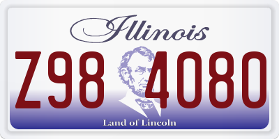 IL license plate Z984080