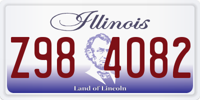 IL license plate Z984082