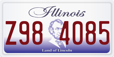 IL license plate Z984085
