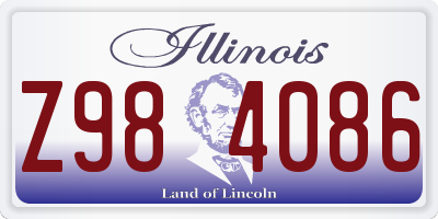 IL license plate Z984086