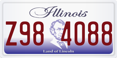 IL license plate Z984088