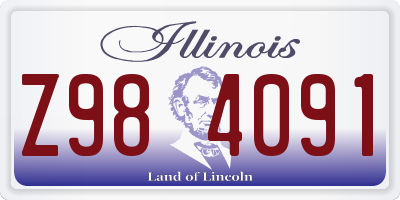 IL license plate Z984091