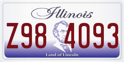 IL license plate Z984093