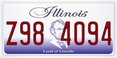 IL license plate Z984094