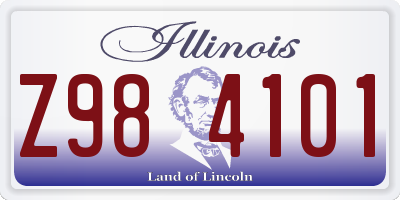 IL license plate Z984101