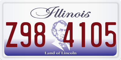 IL license plate Z984105