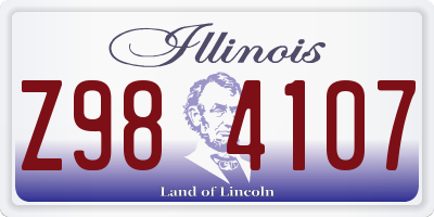 IL license plate Z984107