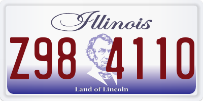 IL license plate Z984110