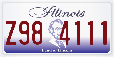 IL license plate Z984111