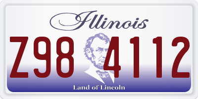 IL license plate Z984112