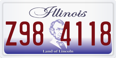 IL license plate Z984118