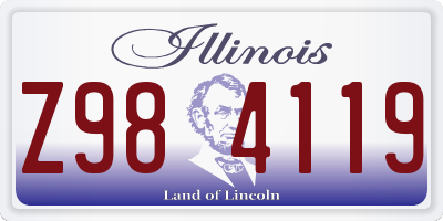 IL license plate Z984119