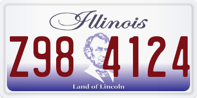 IL license plate Z984124