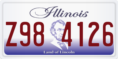 IL license plate Z984126