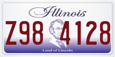 IL license plate Z984128