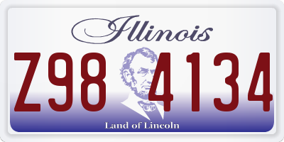 IL license plate Z984134