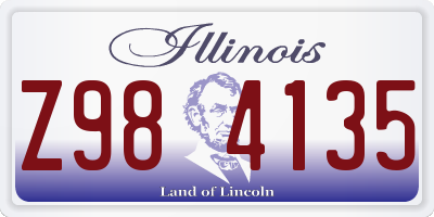 IL license plate Z984135