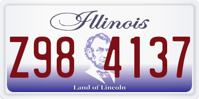 IL license plate Z984137