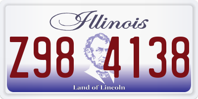 IL license plate Z984138