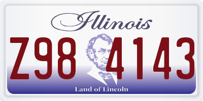 IL license plate Z984143