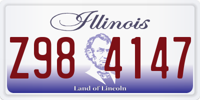 IL license plate Z984147