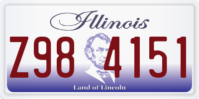 IL license plate Z984151