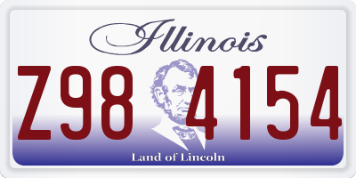 IL license plate Z984154