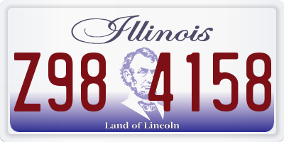 IL license plate Z984158