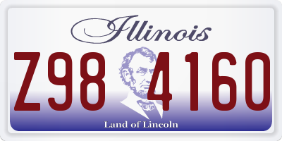 IL license plate Z984160
