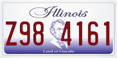 IL license plate Z984161