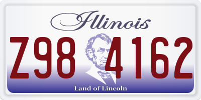 IL license plate Z984162