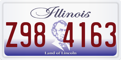 IL license plate Z984163