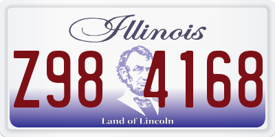 IL license plate Z984168