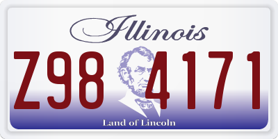 IL license plate Z984171