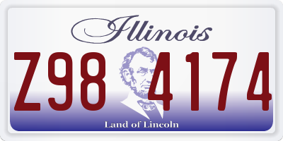IL license plate Z984174