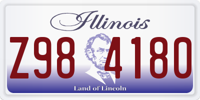 IL license plate Z984180