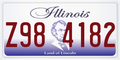 IL license plate Z984182