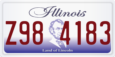 IL license plate Z984183