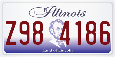 IL license plate Z984186